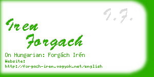 iren forgach business card